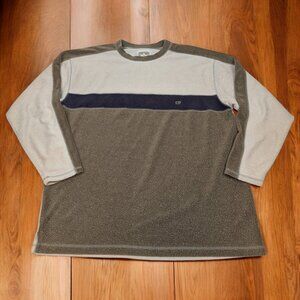 Vintage Redsand Sweater Mens XL‎ Cream Fleece Colorblock Surf Skate Y2K *READ
